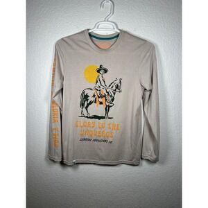 Sendero Provisions Glory‎ to the Vaqueros LS T-Shirt Beige Cowboy Western NWT S